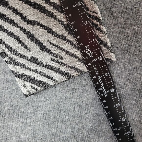 ADDITIONS BY CHICOS Silver Black Zebra Animal Print Cardigan SIZE 3 US XL 16 - Picture 7 of 10